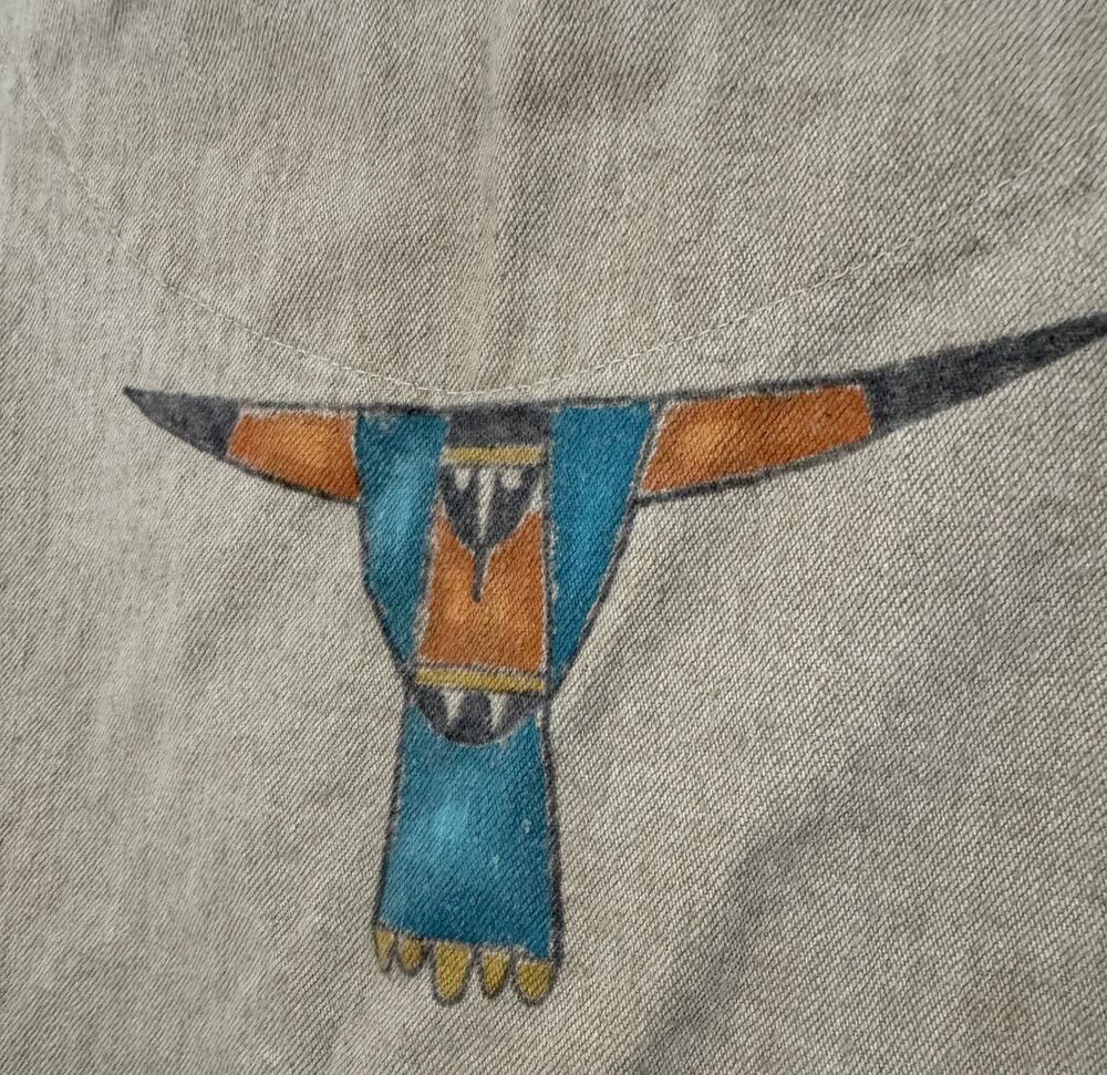 Vintage Sundance 90s Southwestern Pueblo Denim Vest SZ XL